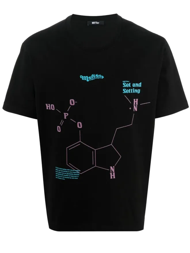 MSFTSrep MSFTSrep グラフィックプリント コットン Tシャツの商品画像
