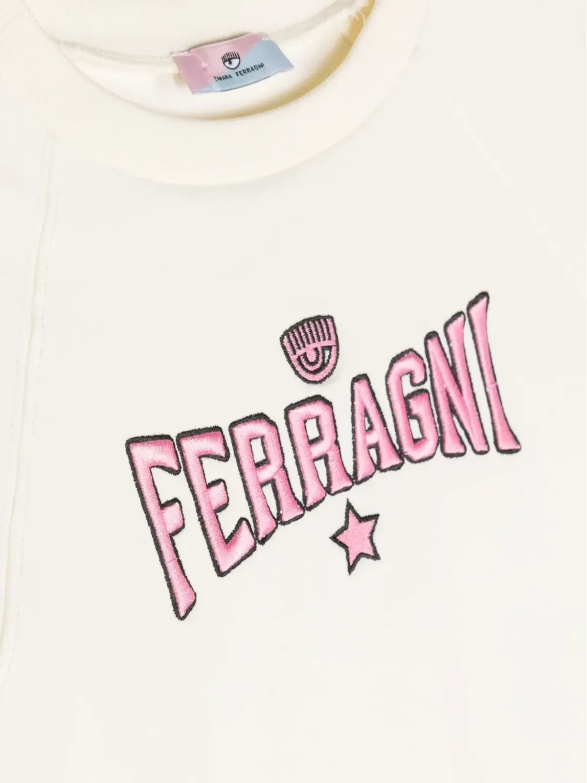 Chiara Ferragni Kids ロゴ刺繍入りストレッチコットン スウェットシャツ - 画像3