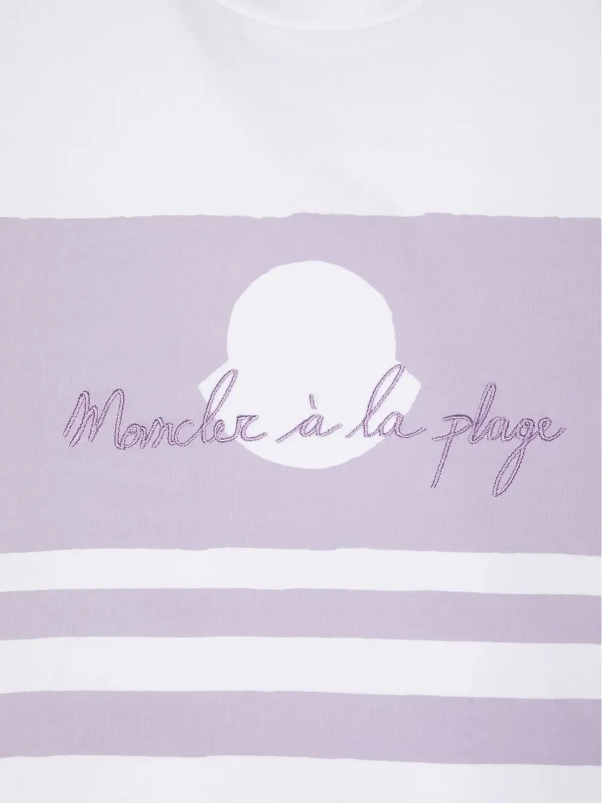 Moncler Enfant 刺繍ロゴ入りストライプTシャツ - 画像3