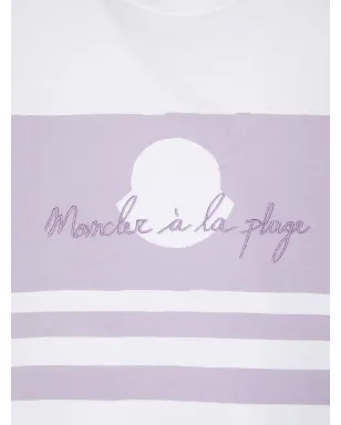 Moncler Enfant 刺繍ロゴ入りストライプTシャツ - サムネイル3