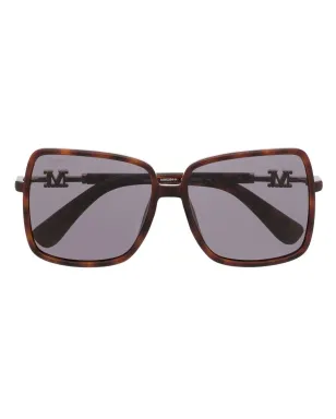 Max Mara Eyewear オーバーサイズスクエアフレーム サングラス - ブラウン - サムネイル1