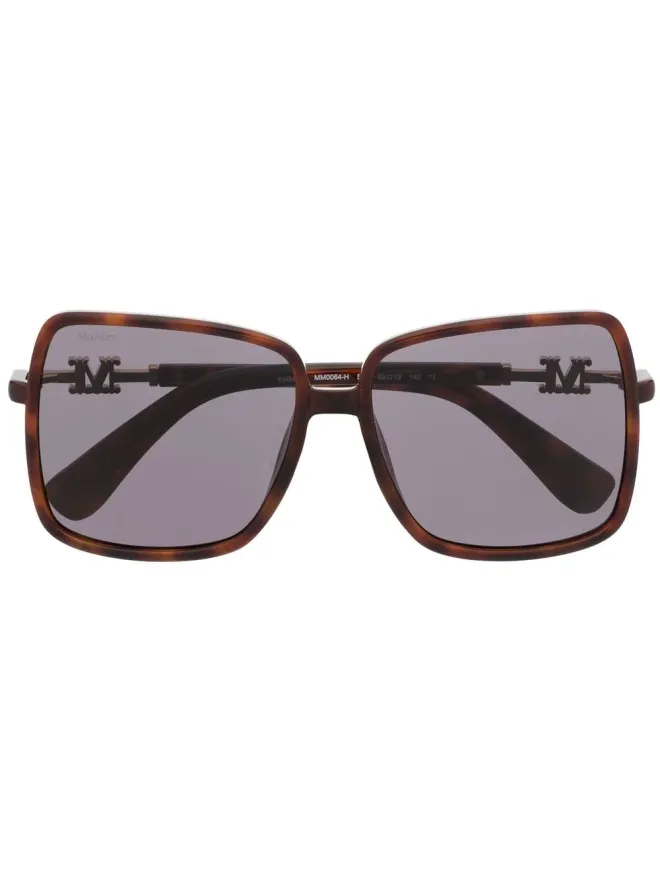 Max Mara Eyewear Max Mara Eyewear オーバーサイズスクエアフレーム サングラス - ブラウンの商品画像