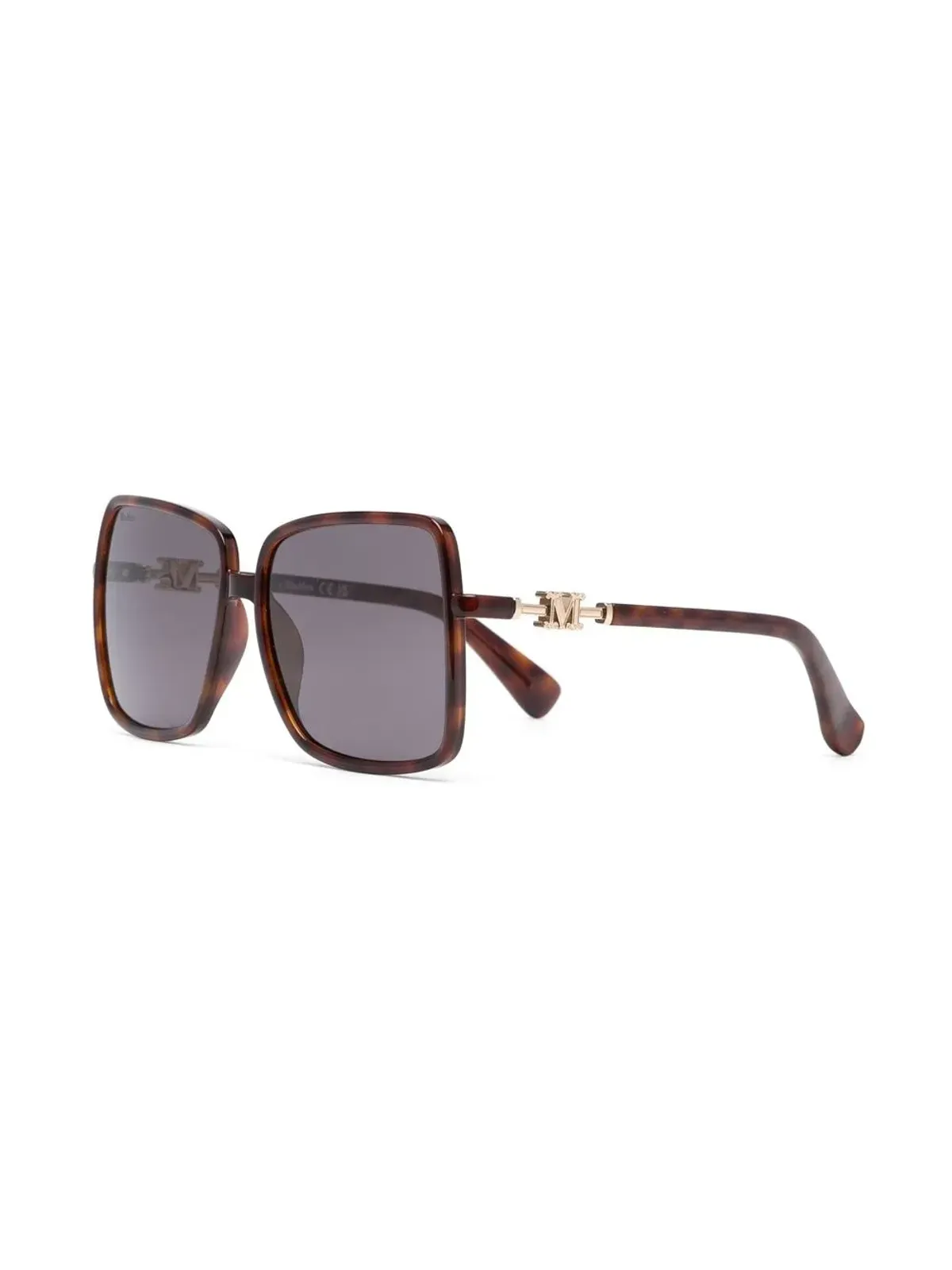 Max Mara Eyewear オーバーサイズスクエアフレーム サングラス - ブラウン - 画像2