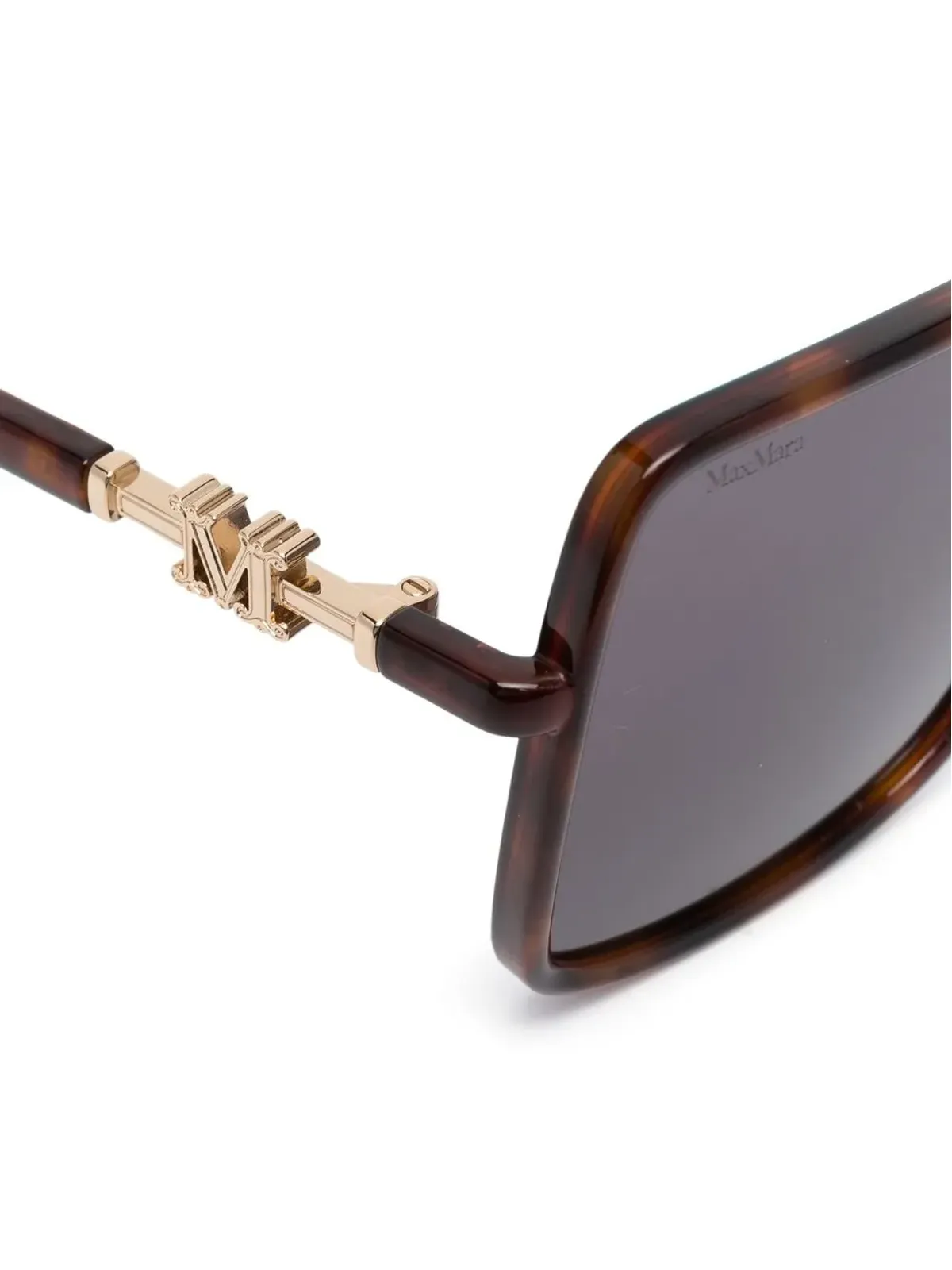 Max Mara Eyewear オーバーサイズスクエアフレーム サングラス - ブラウン - 画像3
