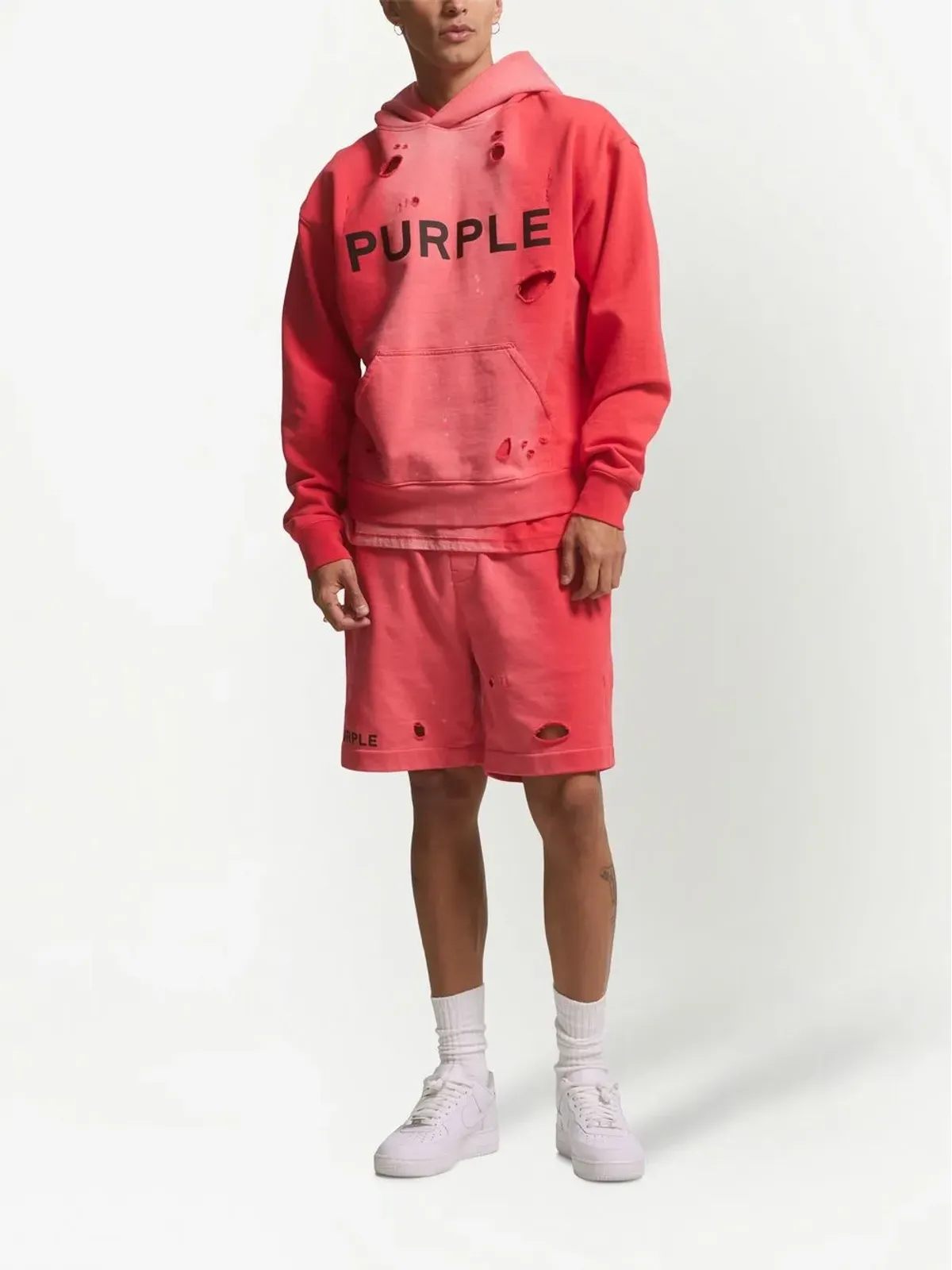 Purple Brand ロゴプリント トラックパンツ - Red - 画像2