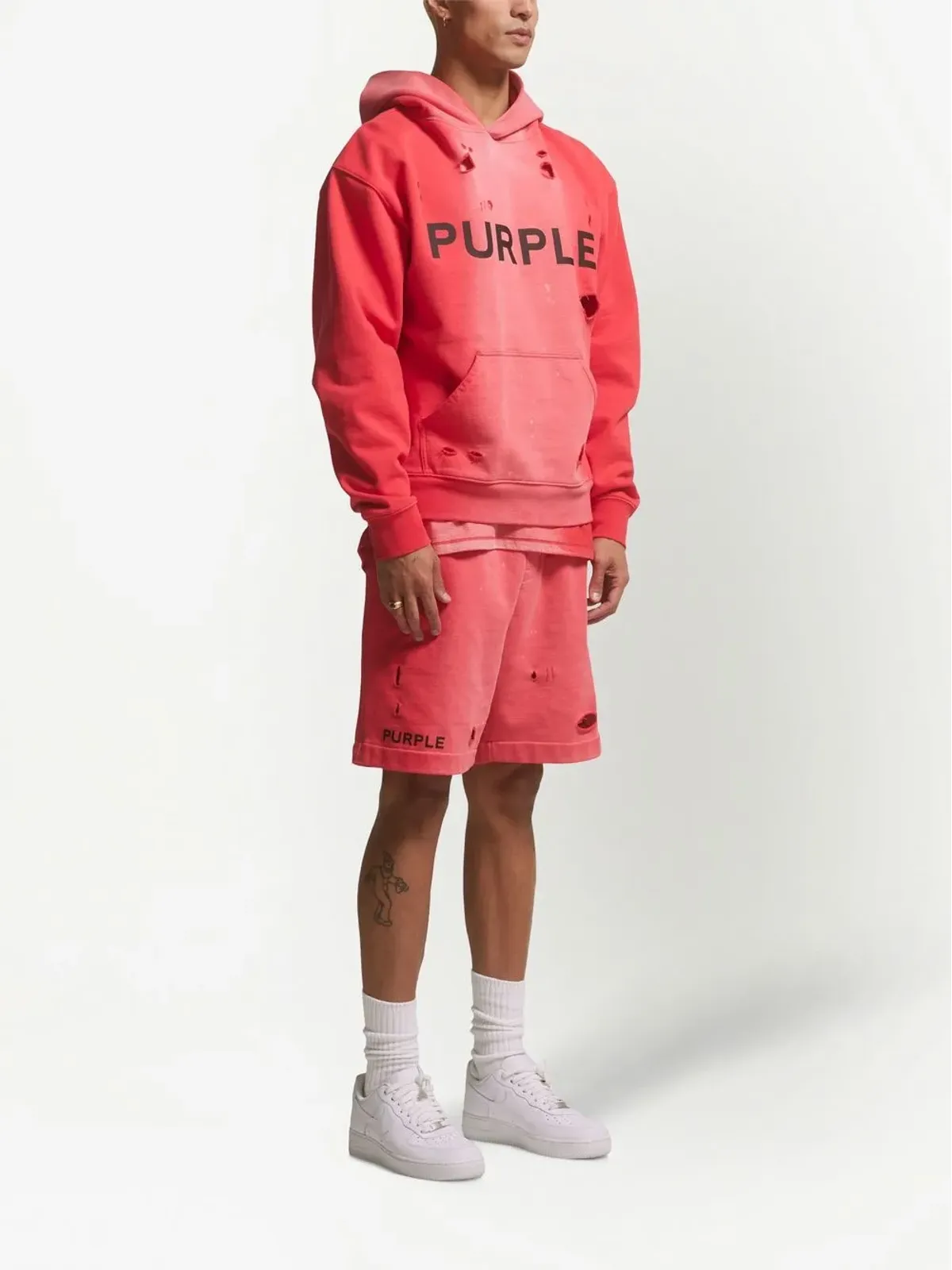 Purple Brand ロゴプリント トラックパンツ - Red - 画像3