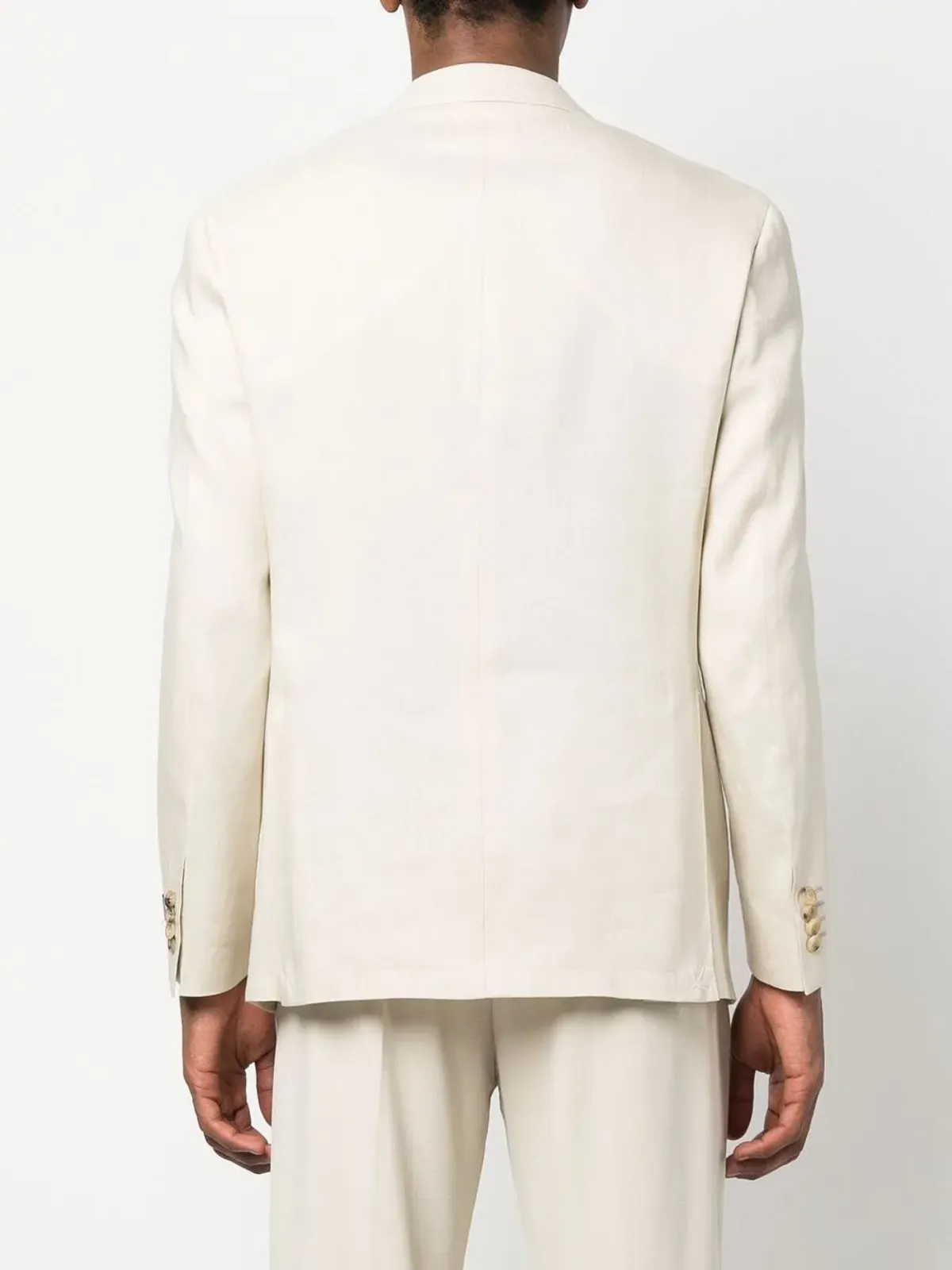 Canali シングルブレスト ウール×リネン ブレザー - Neutrals - 画像4