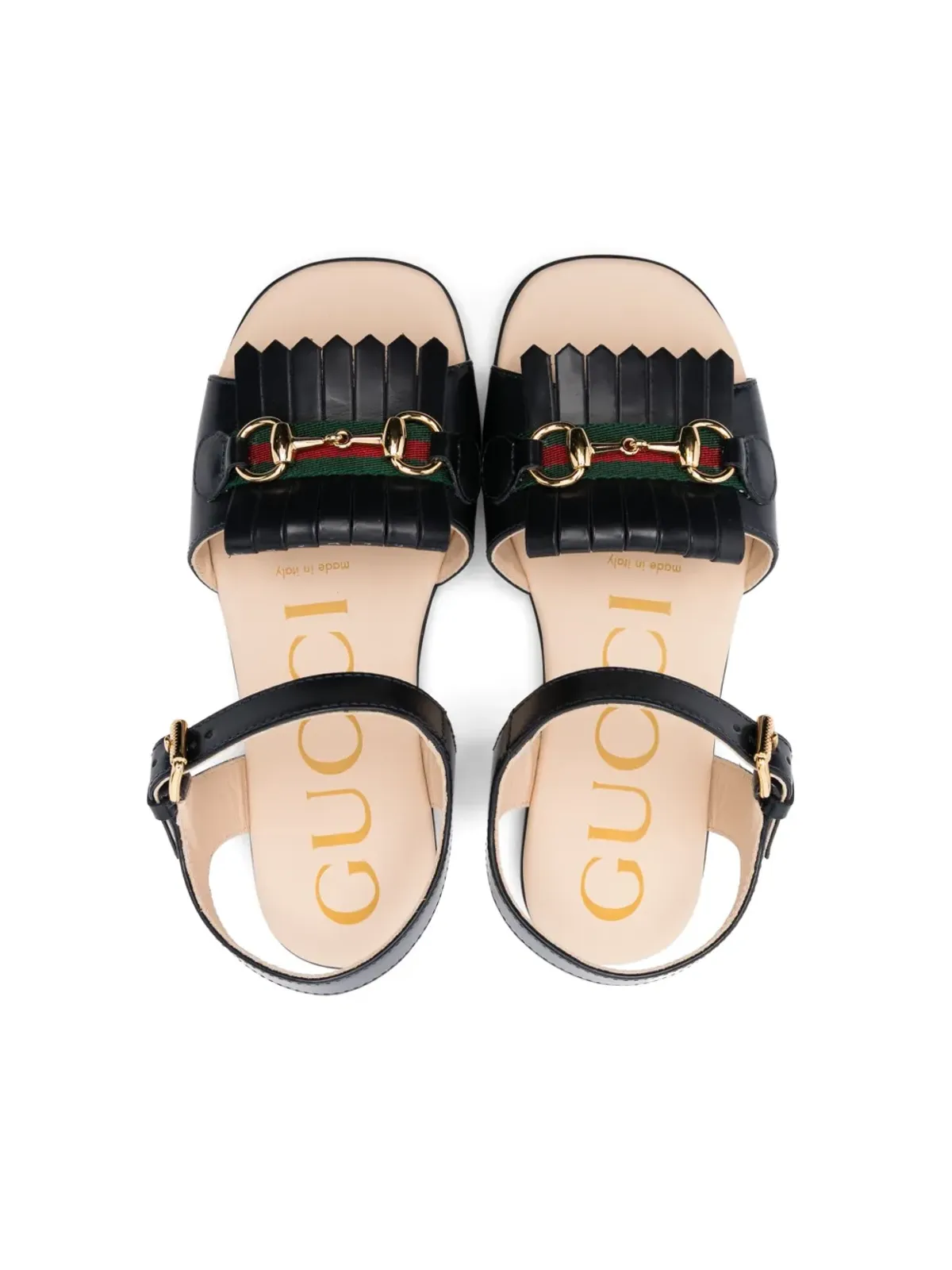 Gucci Kids ホースビット レザー サンダル - 画像3