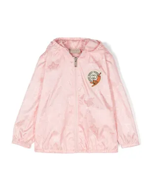 Gucci Kids スタージャカード ボンバー ジャケット ピンク - サムネイル1