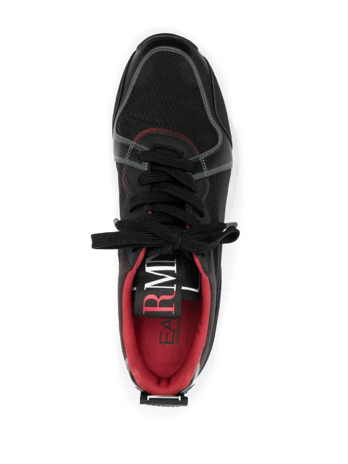 Ea7 Emporio Armani メッシュパネルド ロー・トップ スニーカー - ブラック - 画像4