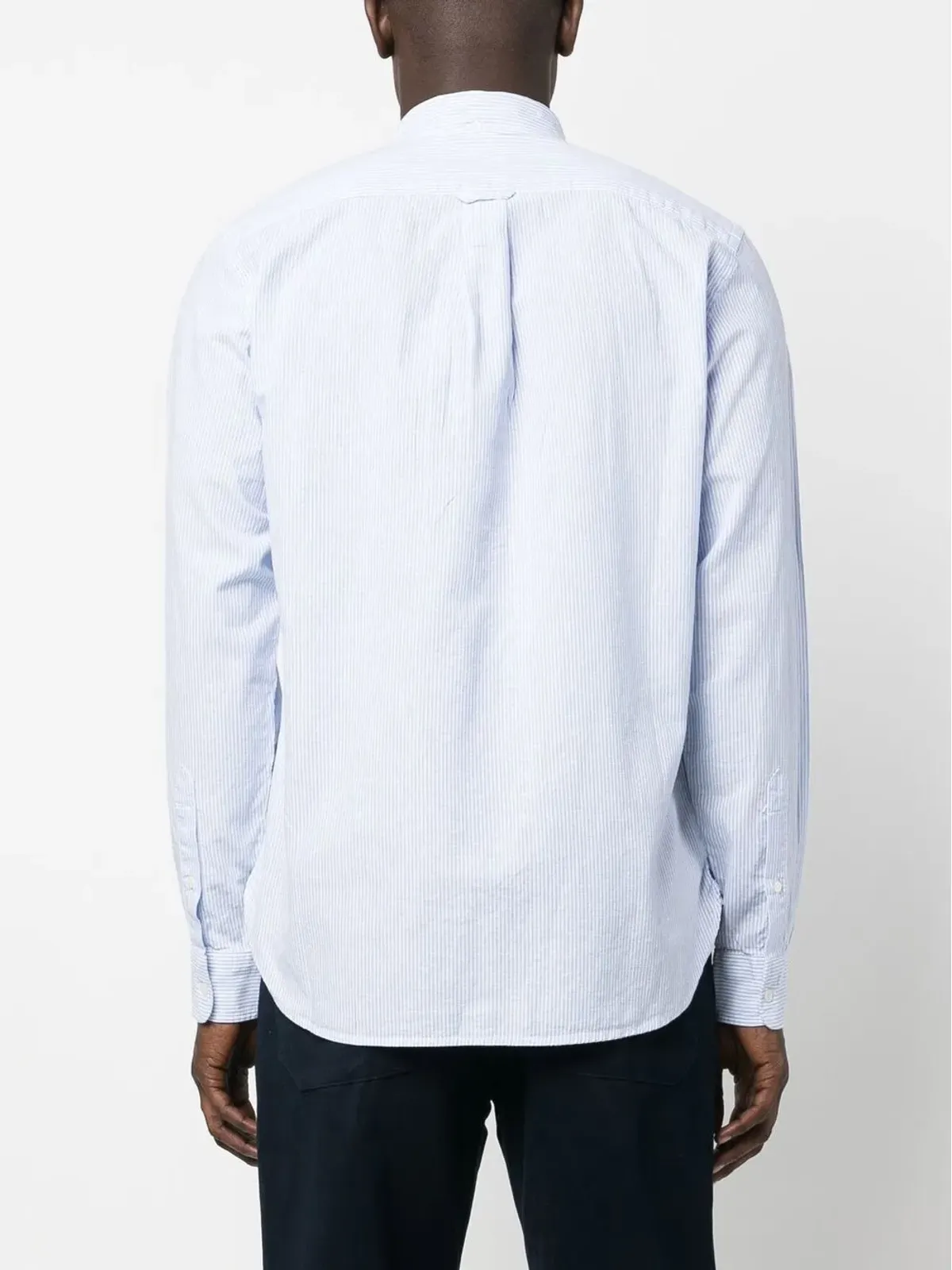 Woolrich ストライプ長袖シャツ（ブルー） - 画像4