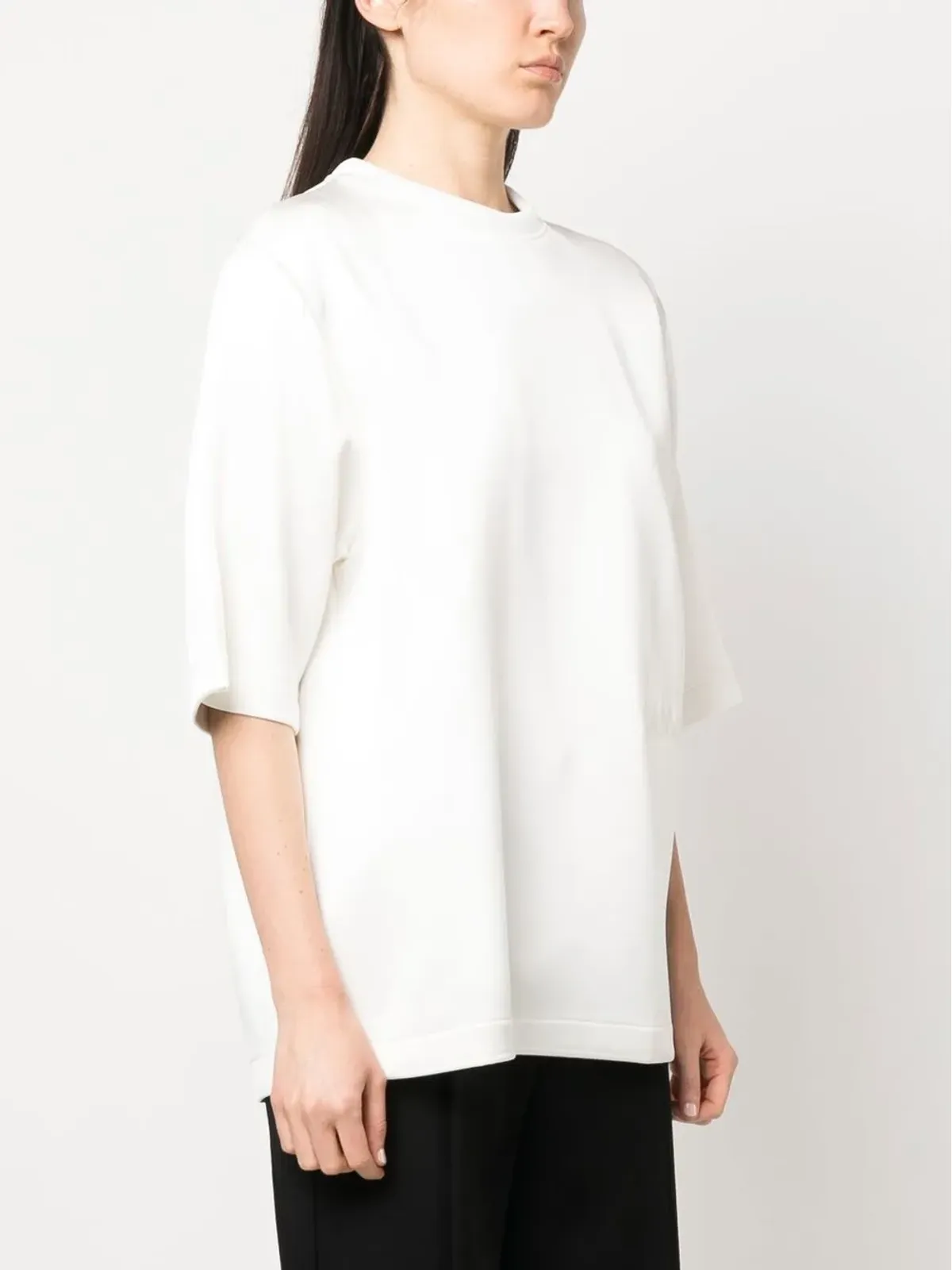 Lanvin 刺繍ロゴ入りサテンTシャツ - 画像3