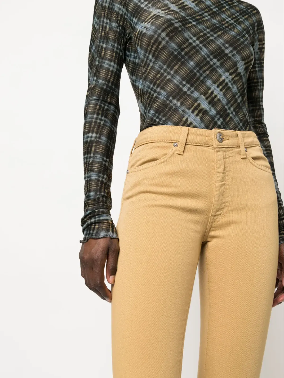DONDUP ロゴパッチ ブーツカットジーンズ - 画像5