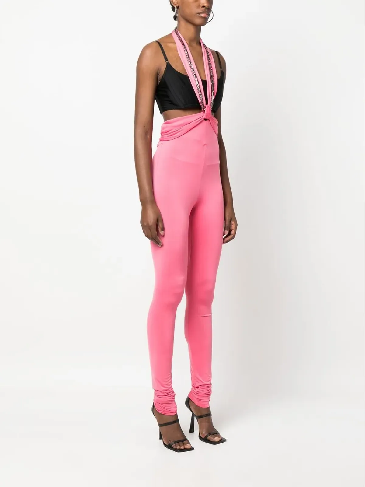 The Attico Ruby halterneck-strap leggings - 画像3
