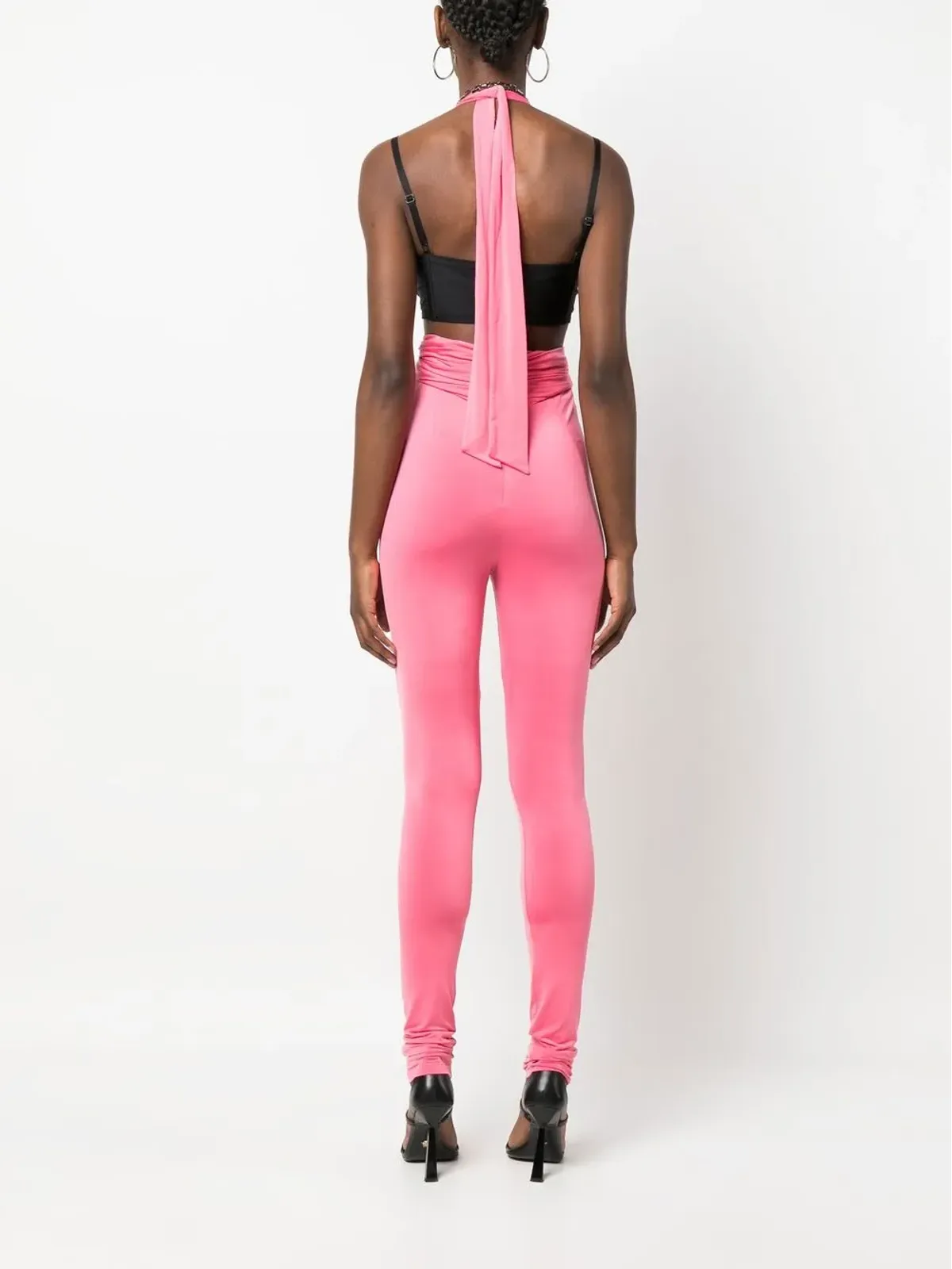 The Attico Ruby halterneck-strap leggings - 画像4