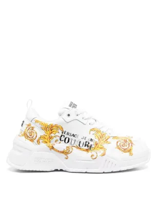 Versace Jeans Couture サイドロゴプリントディテール スニーカー ホワイト - サムネイル1