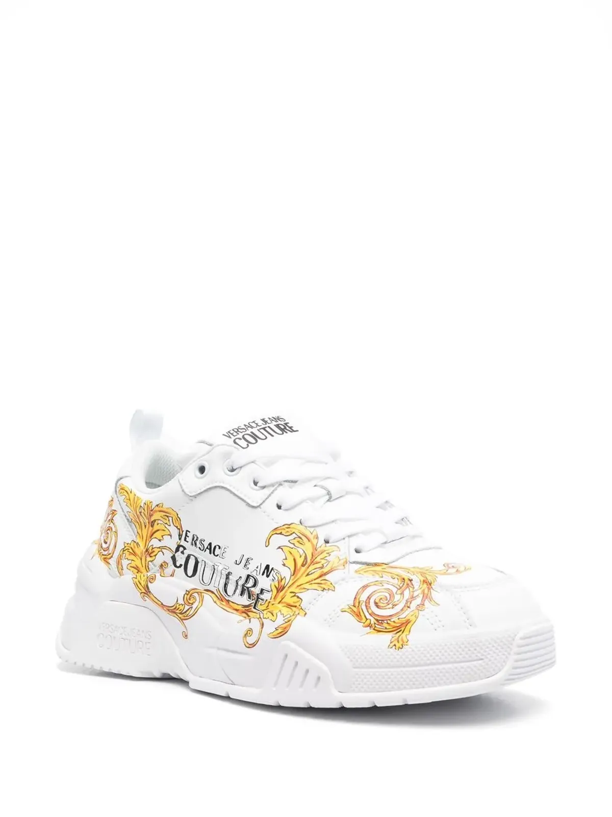 Versace Jeans Couture サイドロゴプリントディテール スニーカー ホワイト - 画像2