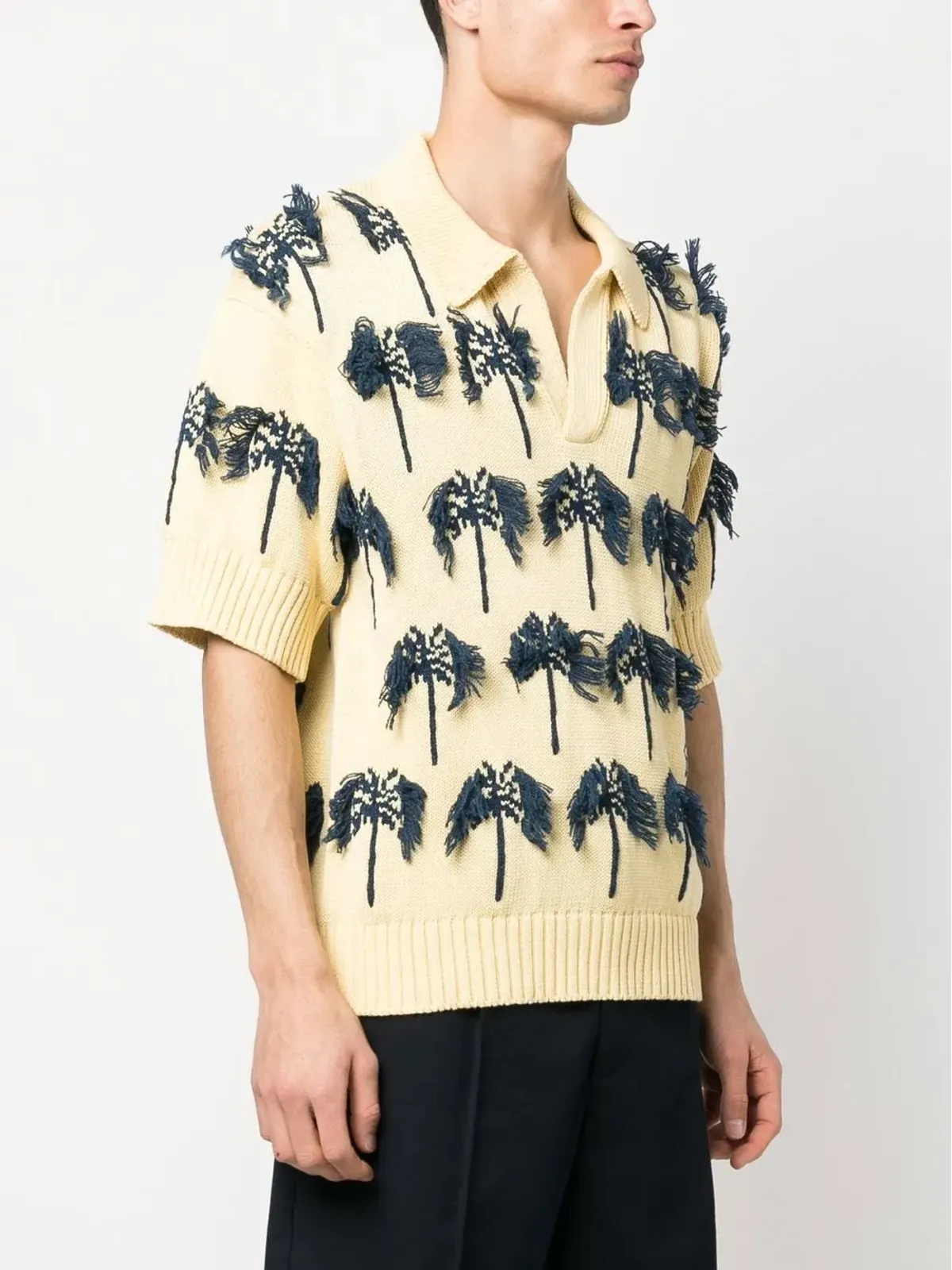 Jil Sander パームツリー柄ポロシャツ - 画像3