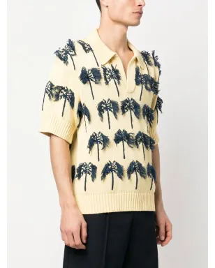 Jil Sander パームツリー柄ポロシャツ - サムネイル3