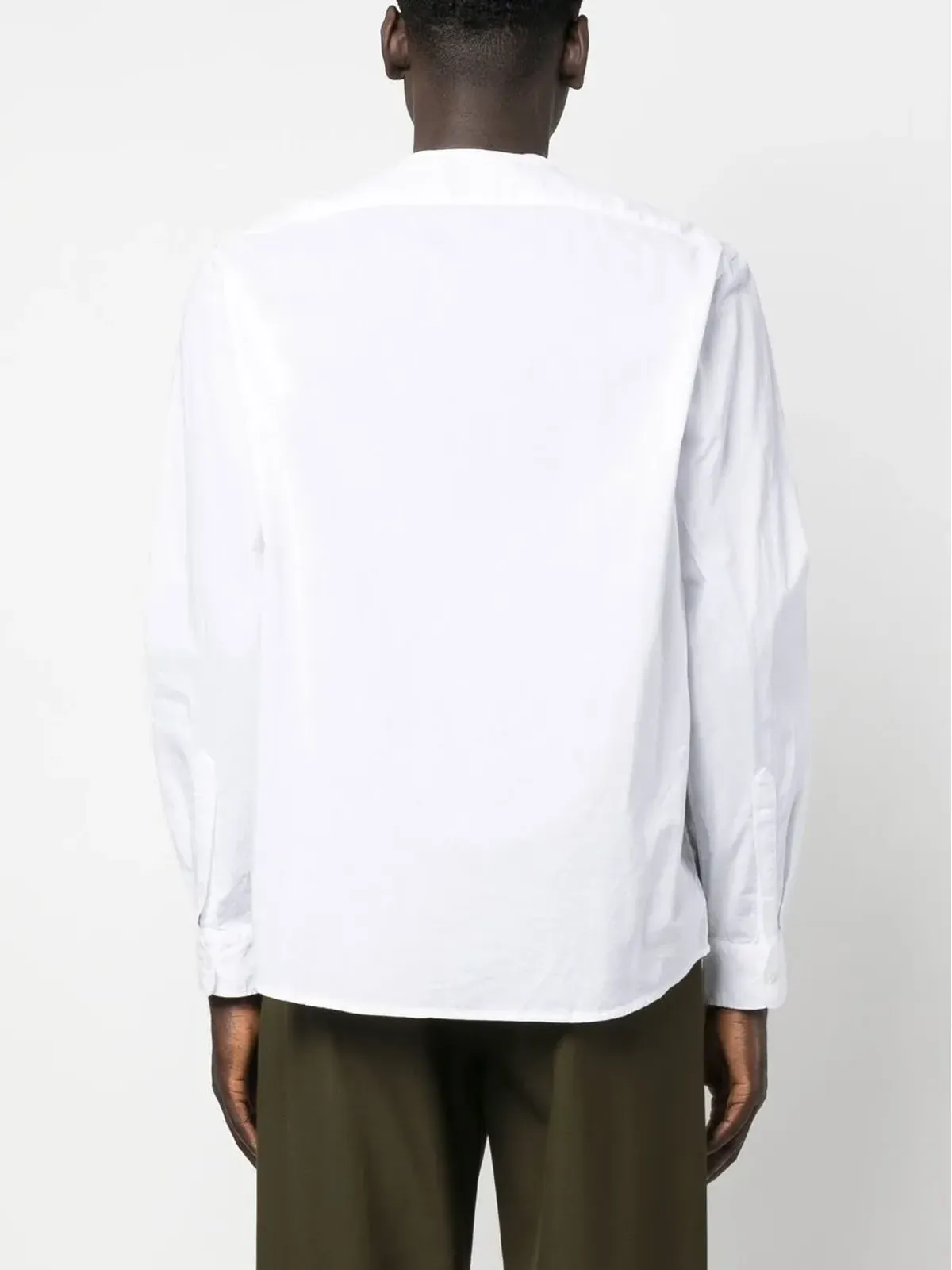 ASPESI ピンタックディテール長袖シャツ - White - 画像4