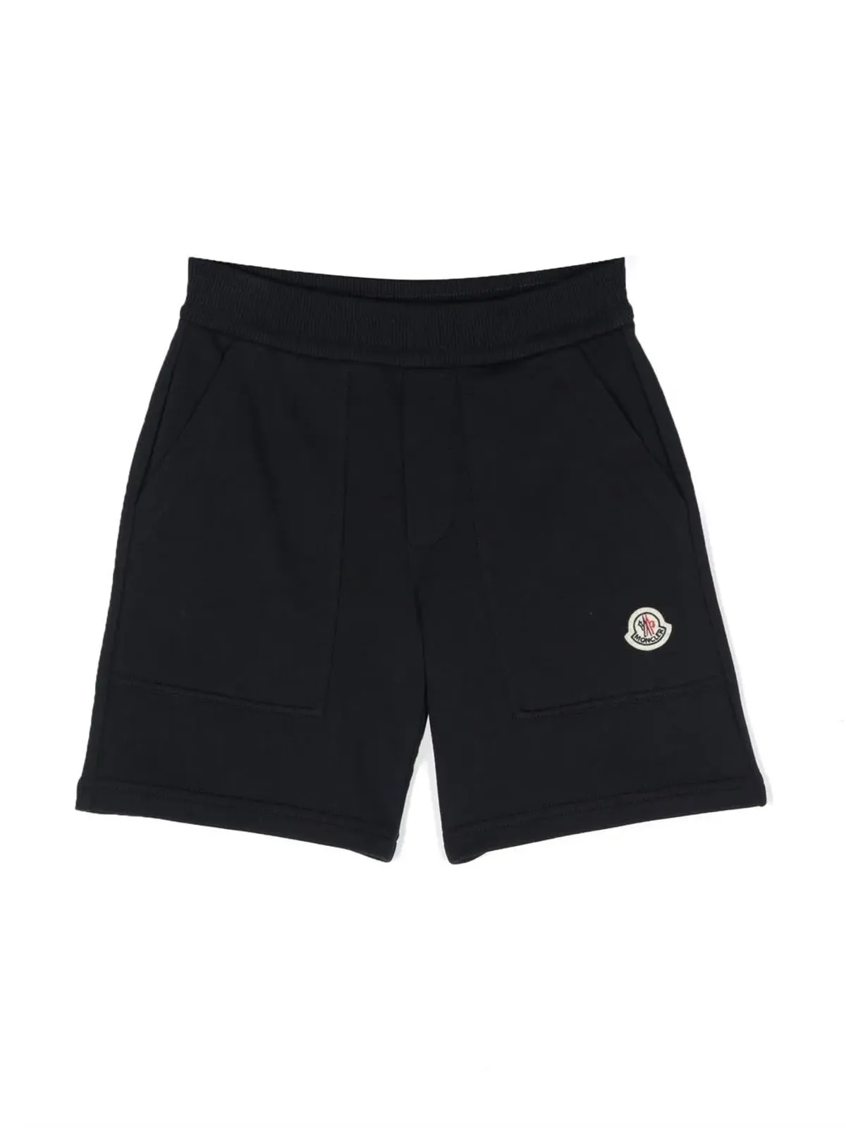 Moncler Enfant ロゴパッチ コットンショーツ - 画像1