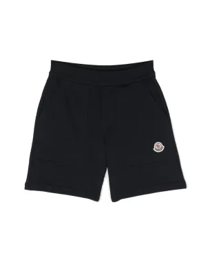 Moncler Enfant ロゴパッチ コットンショーツ - サムネイル1