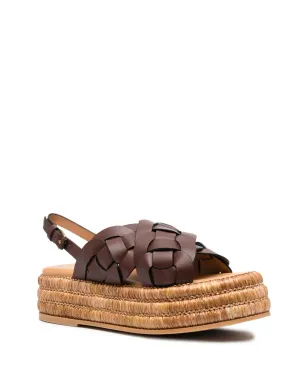 Tod's レザープラットフォームエスパドリーユ - サムネイル2