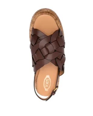 Tod's レザープラットフォームエスパドリーユ - サムネイル4
