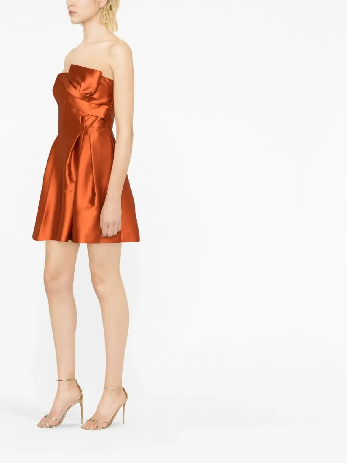 Alberta Ferretti サテン仕上げのショートドレス - 画像2