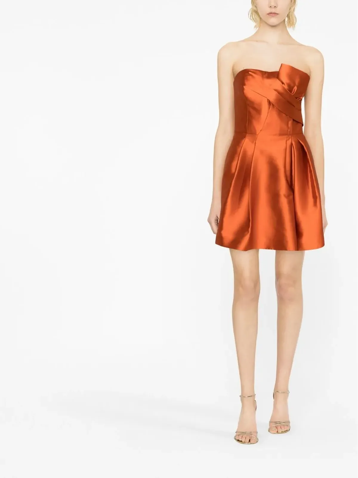 Alberta Ferretti サテン仕上げのショートドレス - 画像3