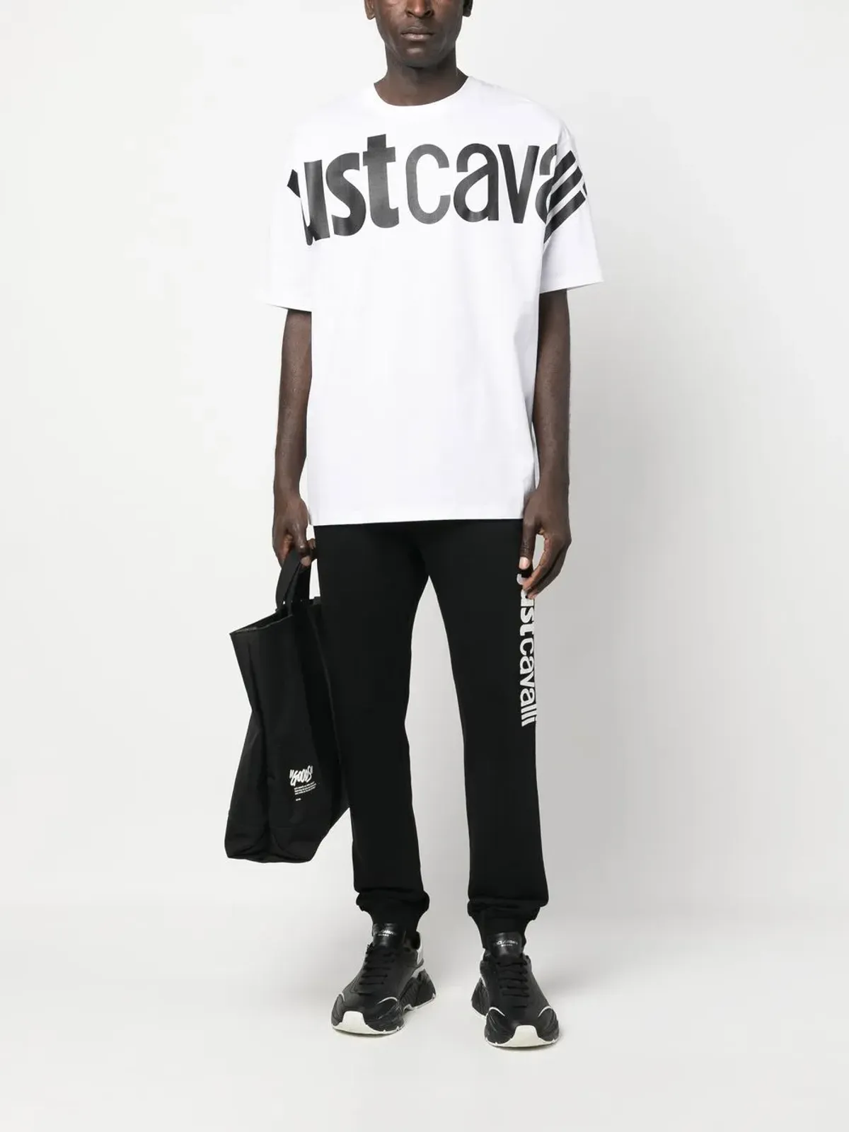 Just Cavalli ロゴプリント コットン トラックパンツ - 画像2