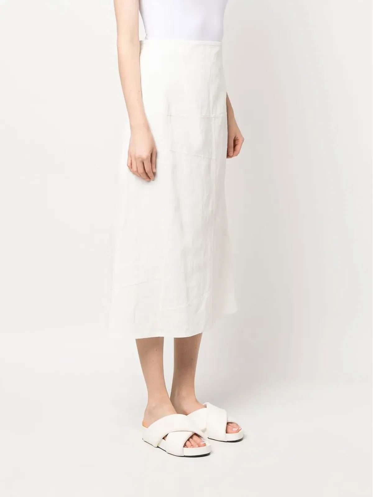 Jil Sander フレアパネルドミディスカート - 画像3