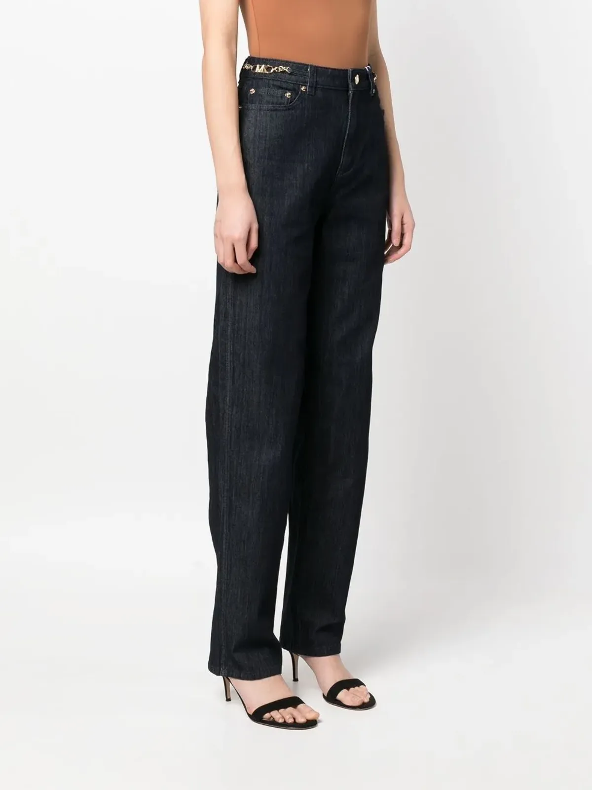 Michael Michael Kors ストレートレッグチェーンディテールジーンズ - 画像3