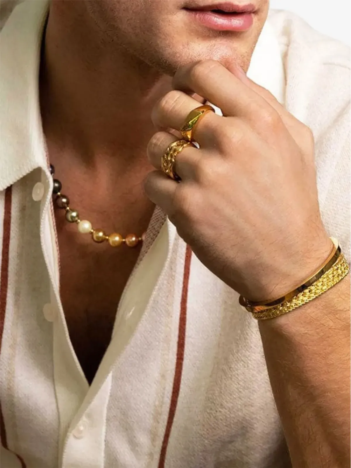 Nialaya Jewelry パールビーズネックレス - 画像5