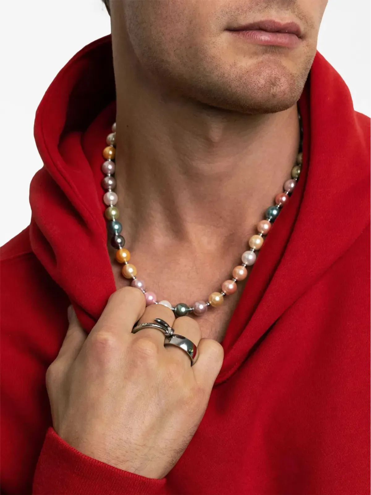 Nialaya Jewelry チャンクーパールネックレス - ピンク - 画像2