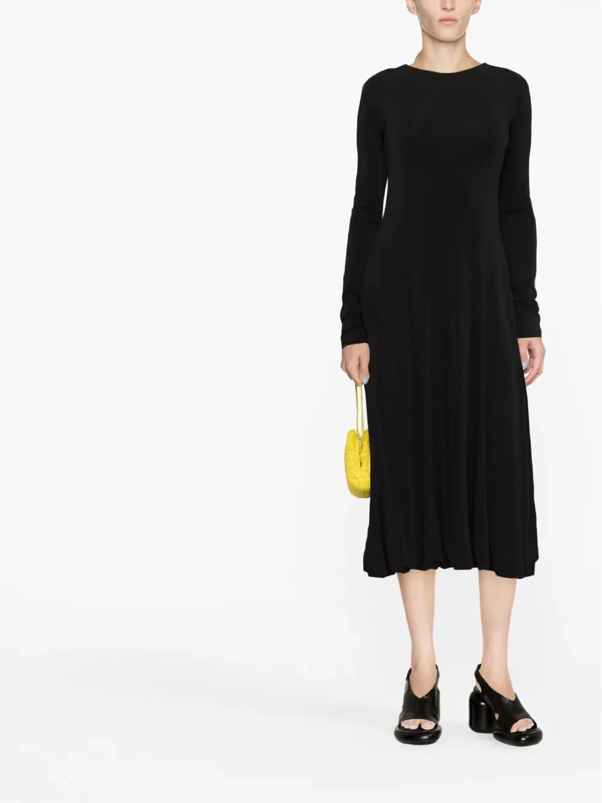 Jil Sander オープンバックミディドレス - 画像2