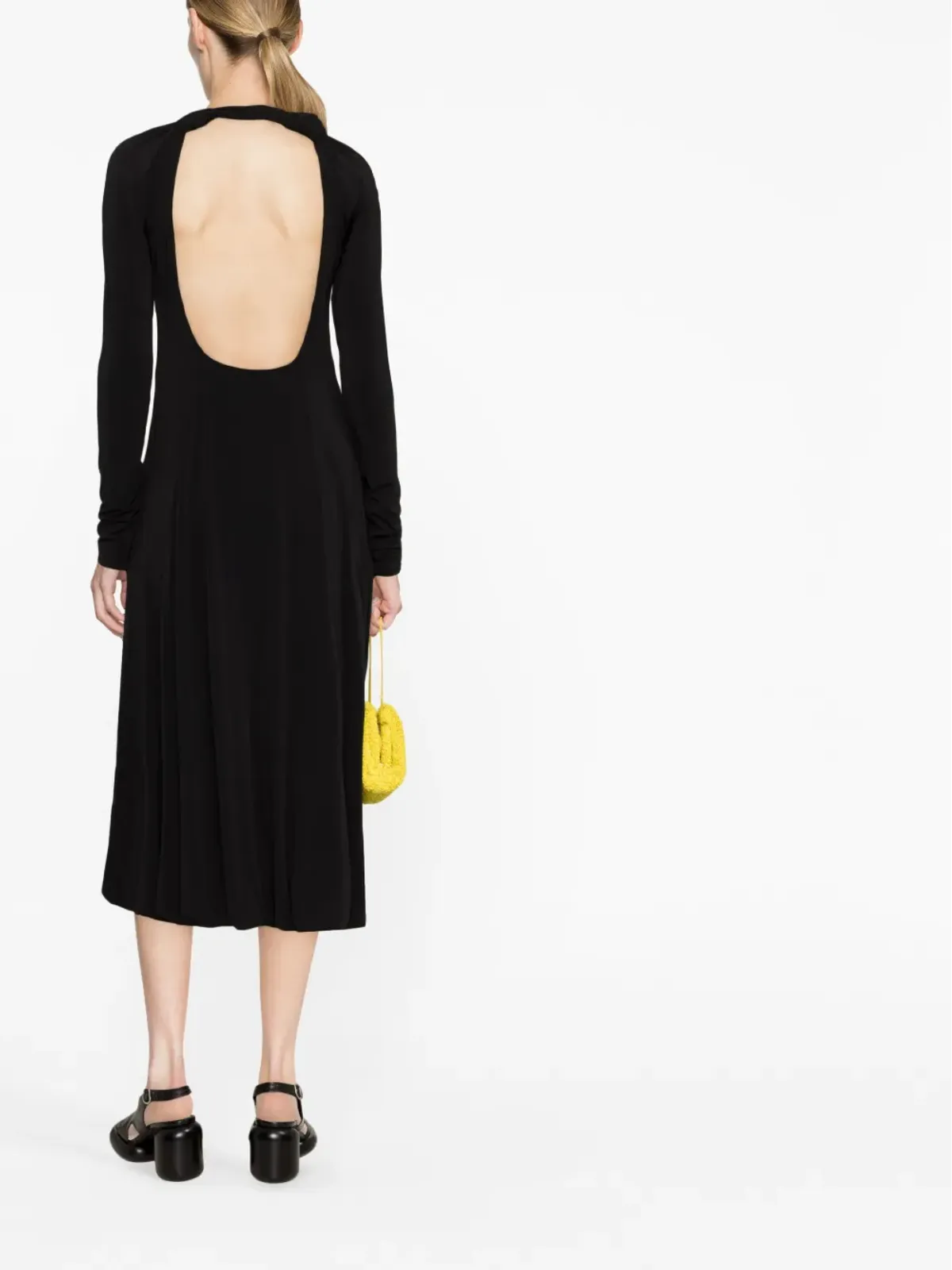Jil Sander オープンバックミディドレス - 画像3