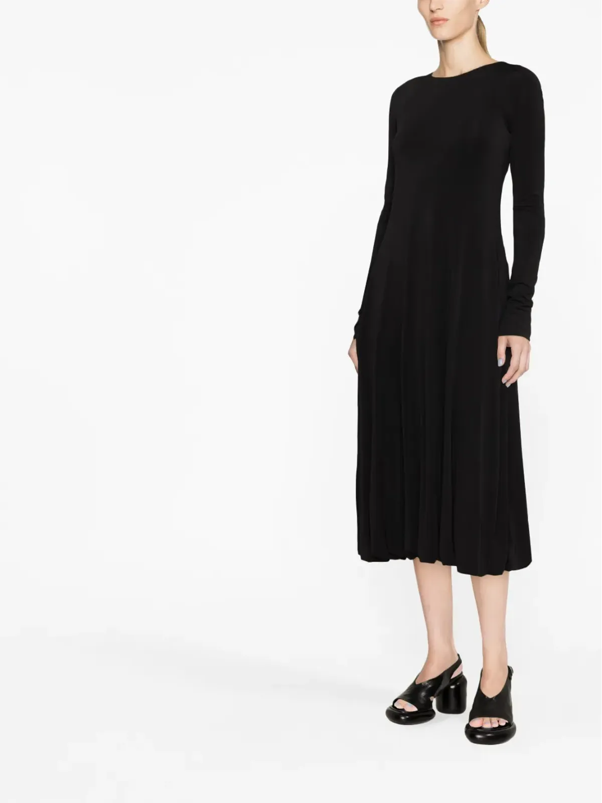 Jil Sander オープンバックミディドレス - 画像4