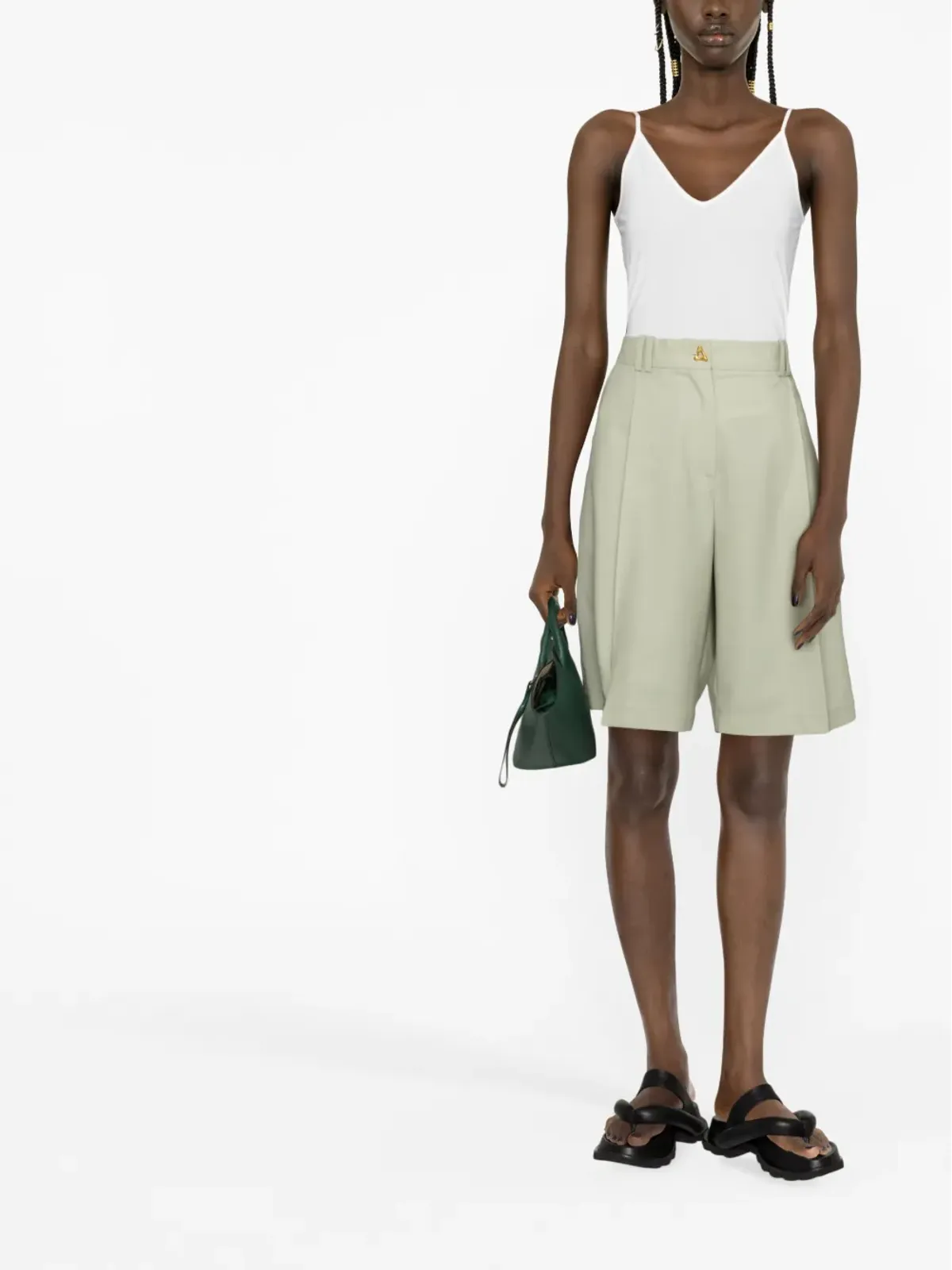 Jil Sander Vネックプレーンタンクトップ - 画像2