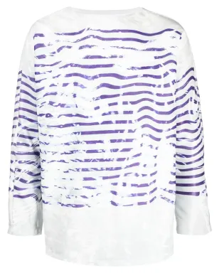 Doublet グラフィックプリント長袖トップス - ブルー - サムネイル1