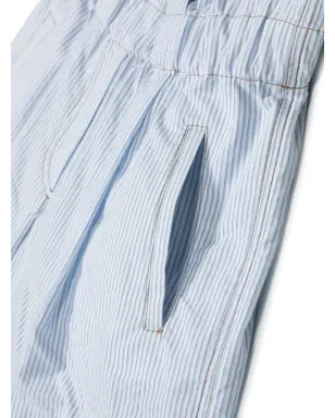 Brunello Cucinelli Kids ストライプ柄コットンショーツ - ブルー - サムネイル3