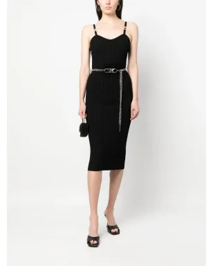 Michael Michael Kors ロゴベルト付きリブニットドレス - サムネイル2
