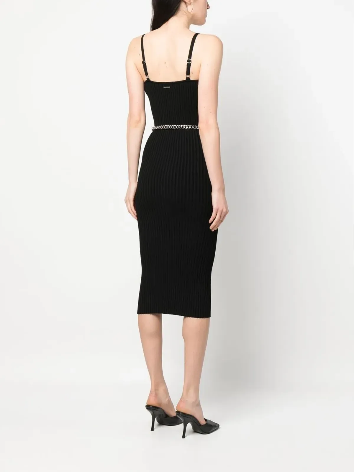 Michael Michael Kors ロゴベルト付きリブニットドレス - 画像4