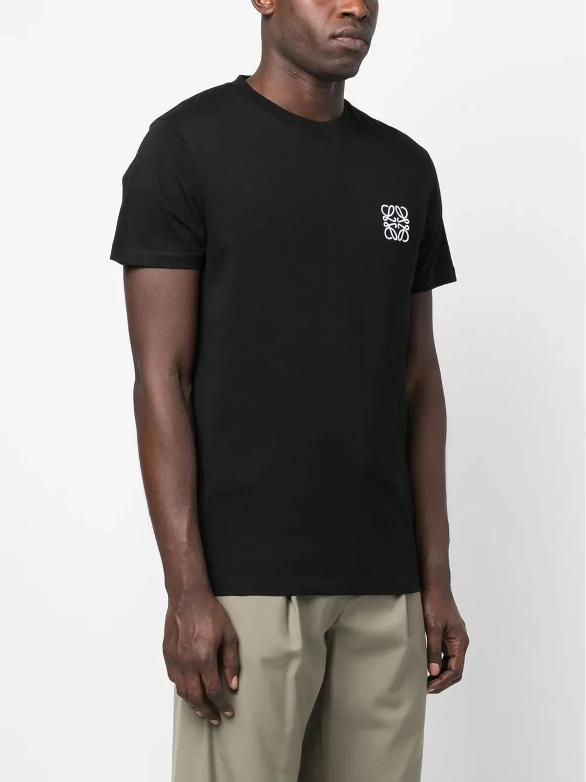 LOEWE アナグラム刺繍コットンTシャツ - 画像3