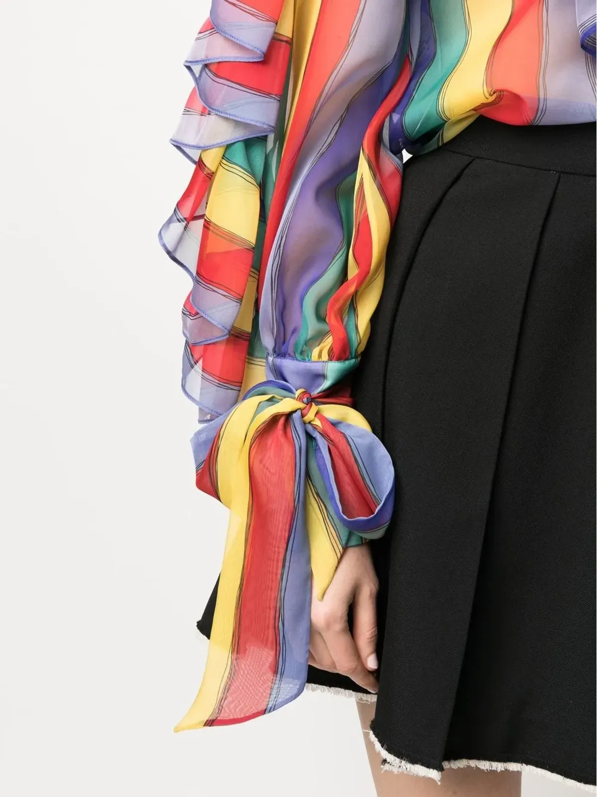 Rochas ストライプ柄フリルブラウス - 画像5
