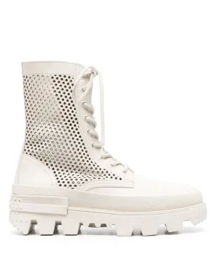 Moncler perforated lace-up boots - Neutrals - サムネイル1