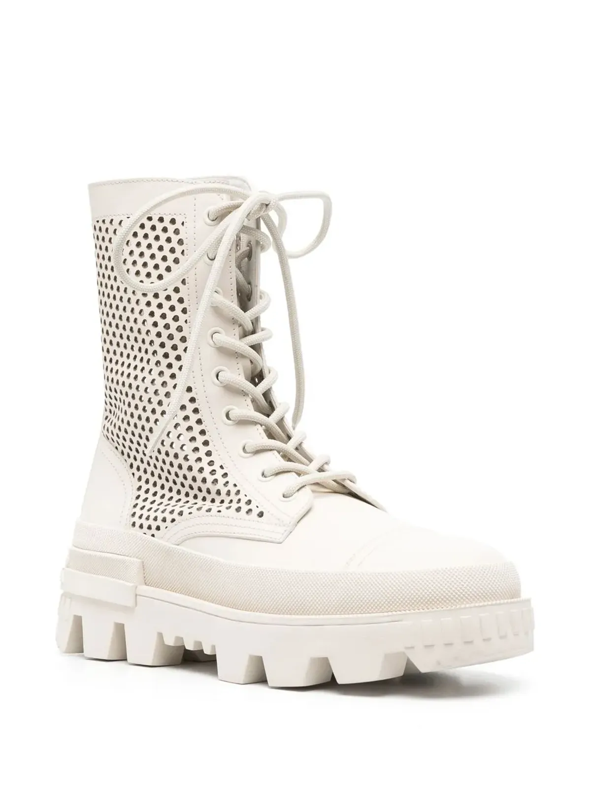 Moncler perforated lace-up boots - Neutrals - 画像2