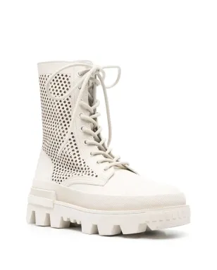 Moncler perforated lace-up boots - Neutrals - サムネイル2