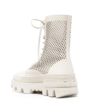 Moncler perforated lace-up boots - Neutrals - サムネイル3
