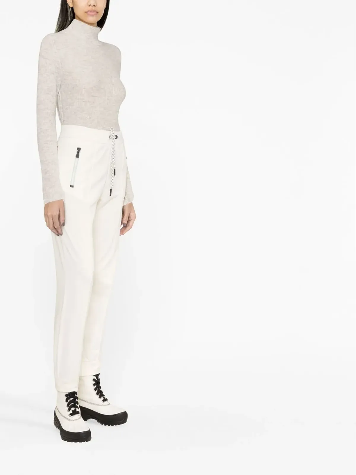 Moncler Grenoble ドローストリングウエストバンド コットン トラックパンツ - 画像3